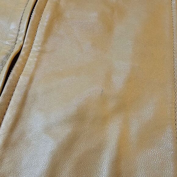 Vintage Nygard Tan Leather Zip Front Vest Size 1x - Picture 6 of 8
